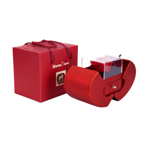 Caixa Com Rosa Eterna + Colar - Dia das mães