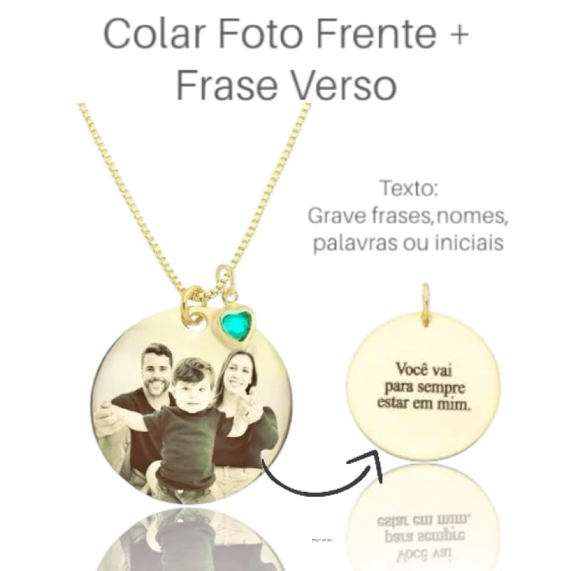 Colar medalhão Personalizado