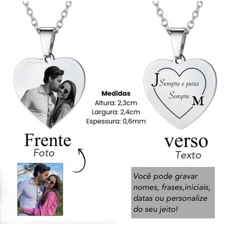 Colar do coração Personalizavel